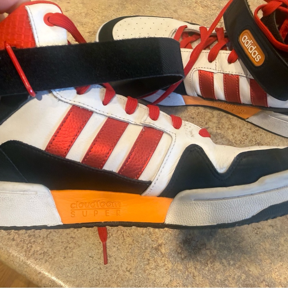 Adidas Men's High-Top Sneakers - Red, Black, White - Picture 12 of 16